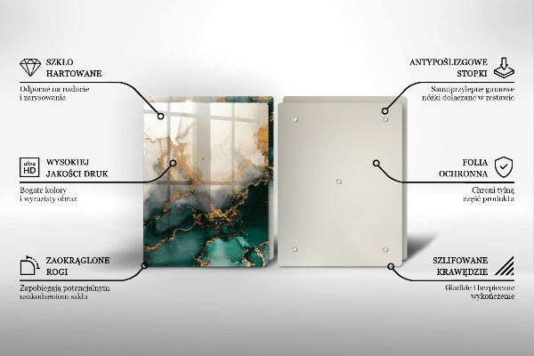 Protection plaque induction Marbre multicolore