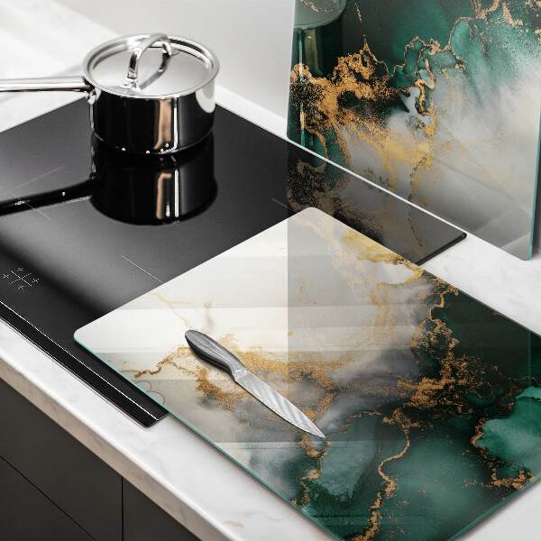 Protection plaque induction Marbre multicolore