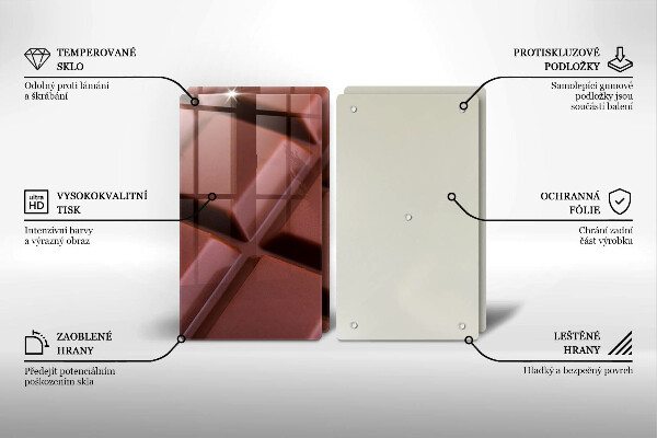 Protection plaque induction Cubes de chocolat