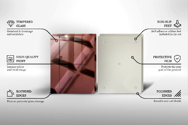 Protection plaque induction Cubes de chocolat