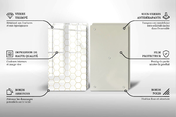 Protection plaque induction Motifs abstraits