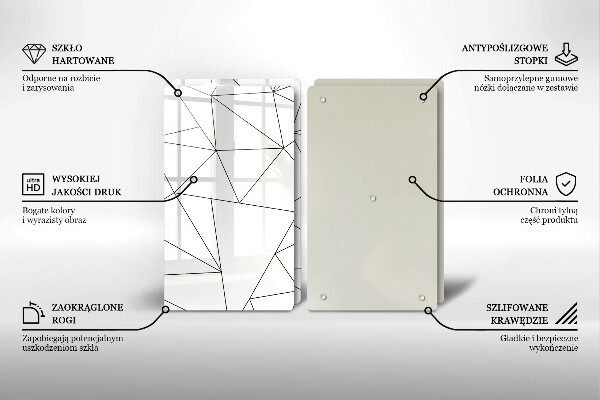 Protection plaque induction Triangles blancs