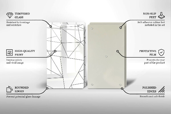 Protection plaque induction Triangles blancs