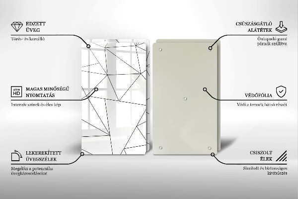 Protection plaque induction Triangles blancs