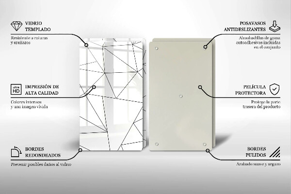 Protection plaque induction Triangles blancs