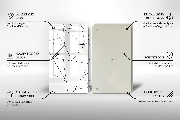 Protection plaque induction Triangles blancs