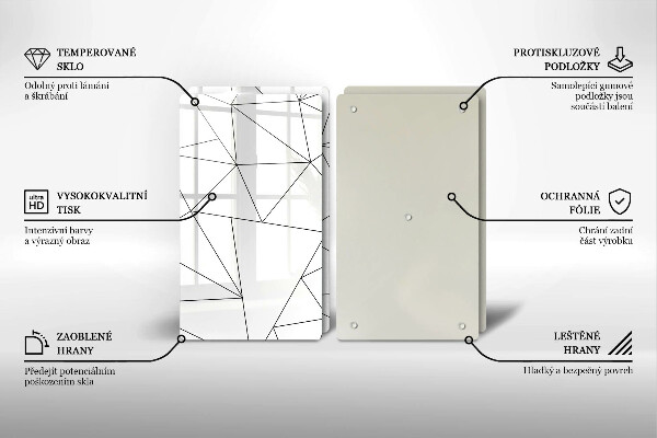 Protection plaque induction Triangles blancs