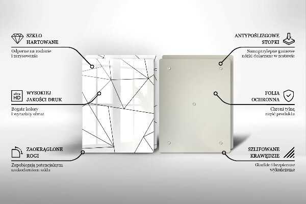 Protection plaque induction Triangles blancs