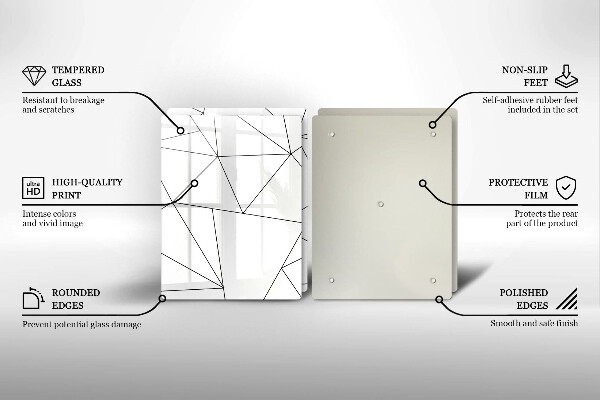 Protection plaque induction Triangles blancs