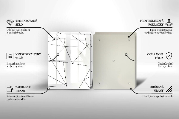 Protection plaque induction Triangles blancs