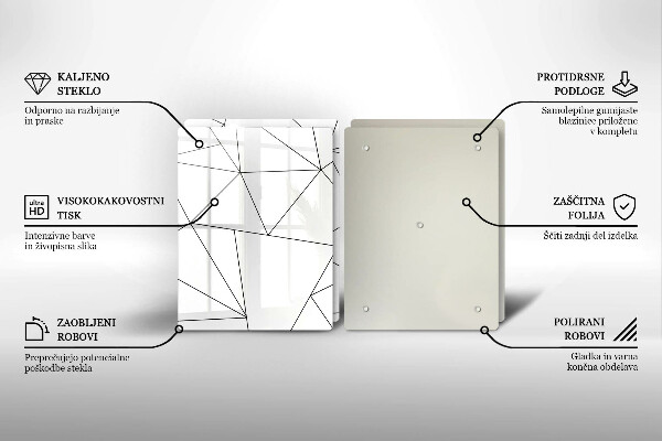 Protection plaque induction Triangles blancs