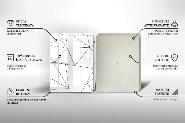 Protection plaque induction Triangles blancs