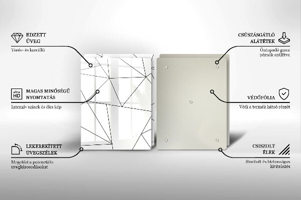 Protection plaque induction Triangles blancs
