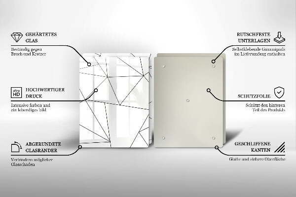Protection plaque induction Triangles blancs