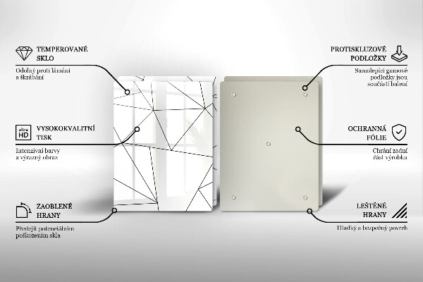 Protection plaque induction Triangles blancs