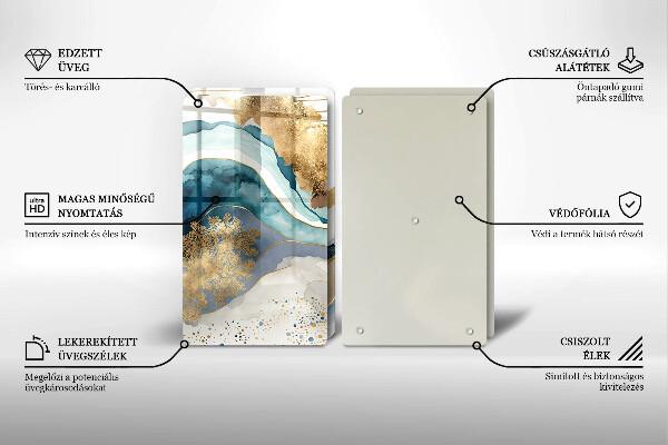 Protection plaque induction Marbre coloré