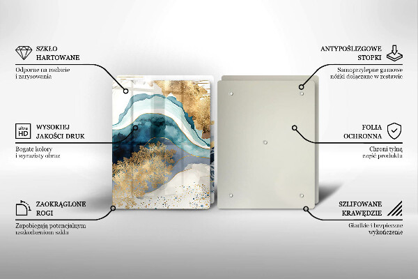 Protection plaque induction Marbre coloré