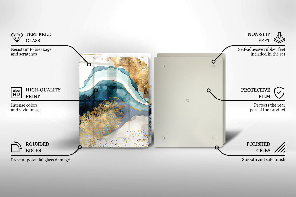 Protection plaque induction Marbre coloré