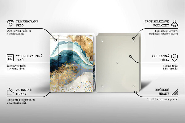 Protection plaque induction Marbre coloré