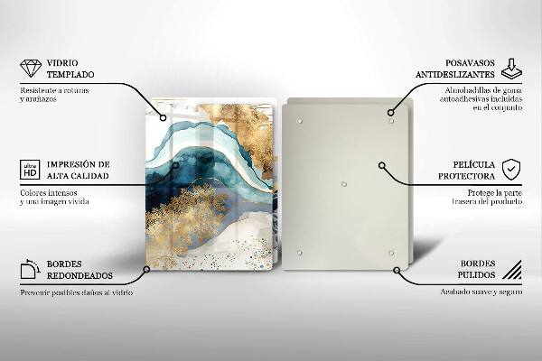 Protection plaque induction Marbre coloré