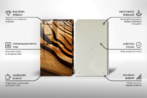 Protection plaque induction Souche de bois