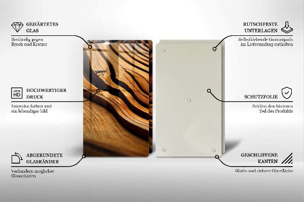 Protection plaque induction Souche de bois