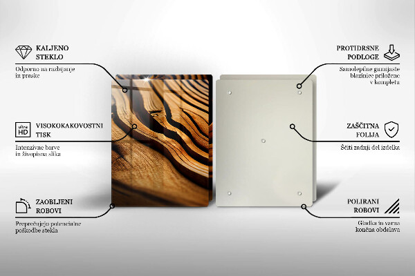 Protection plaque induction Souche de bois