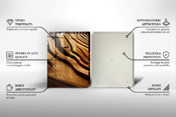 Protection plaque induction Souche de bois