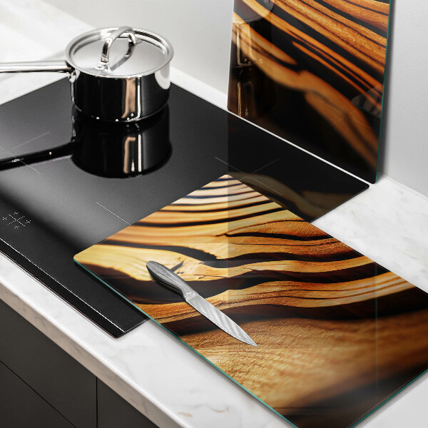 Protection plaque induction Souche de bois