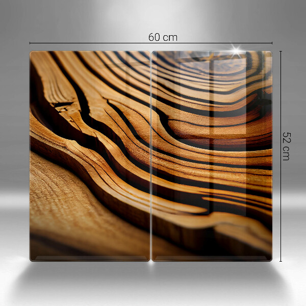 Protection plaque induction Souche de bois