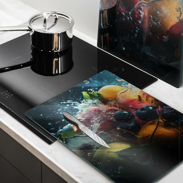 Protection plaque induction Fruits dans l'eau