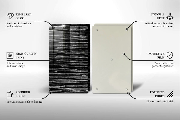 Protection plaque induction Abstraction noire