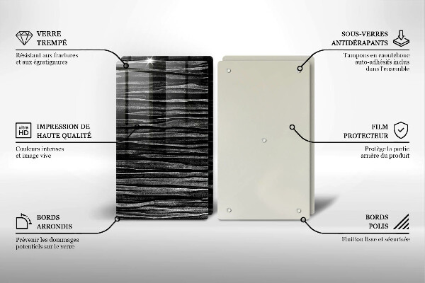 Protection plaque induction Abstraction noire