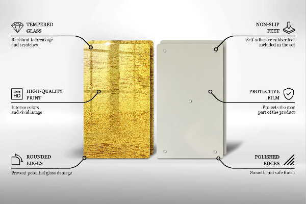 Protection plaque induction Abstraction jaune