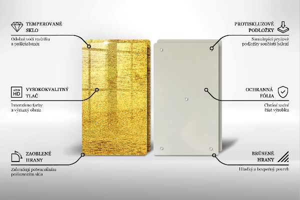 Protection plaque induction Abstraction jaune