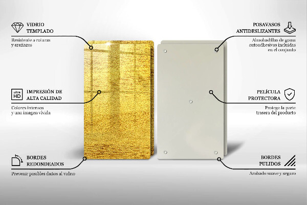 Protection plaque induction Abstraction jaune