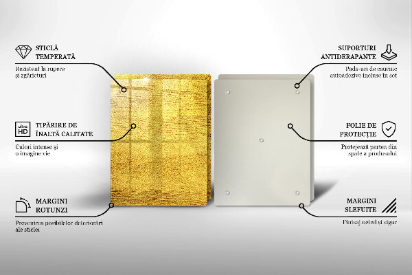 Protection plaque induction Abstraction jaune