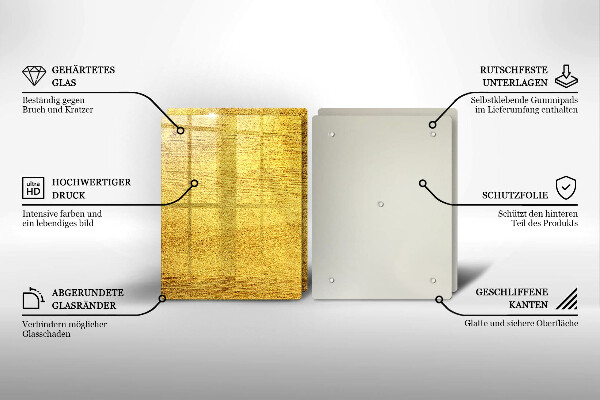 Protection plaque induction Abstraction jaune