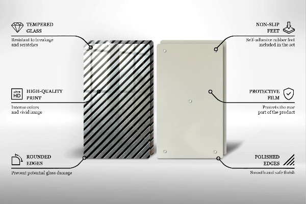 Protection plaque induction Lignes métalliques