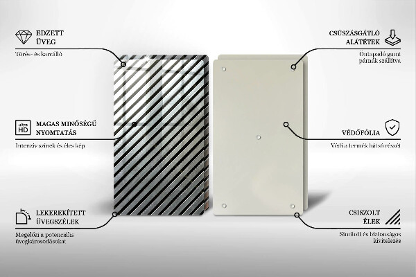 Protection plaque induction Lignes métalliques