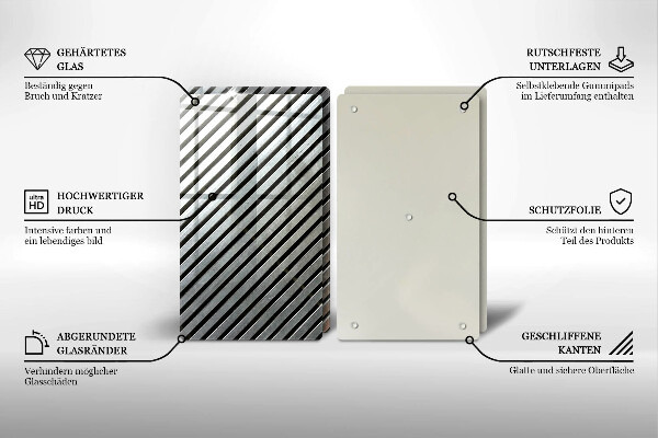 Protection plaque induction Lignes métalliques