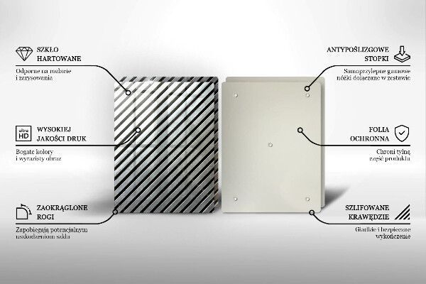 Protection plaque induction Lignes métalliques