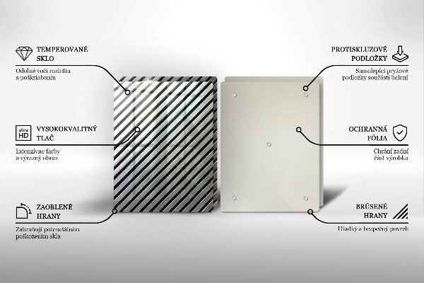 Protection plaque induction Lignes métalliques