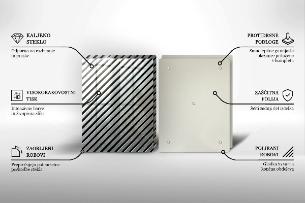 Protection plaque induction Lignes métalliques