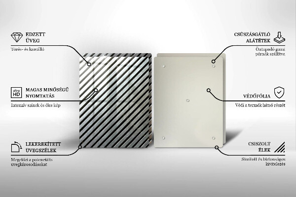 Protection plaque induction Lignes métalliques