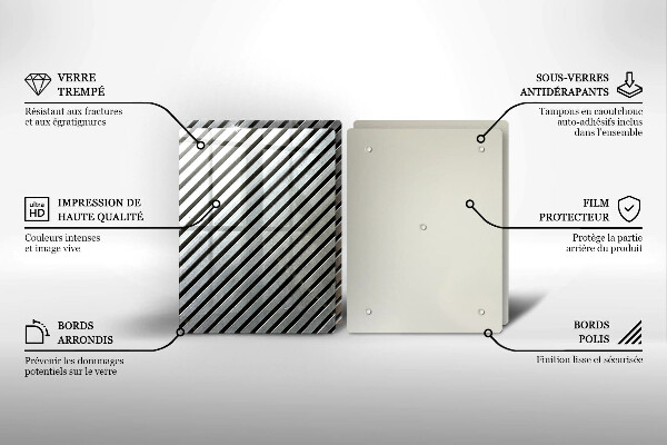 Protection plaque induction Lignes métalliques