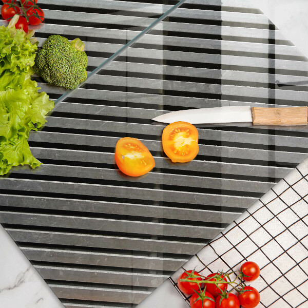 Protection plaque induction Lignes métalliques