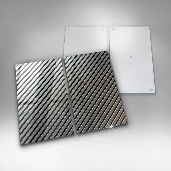 Protection plaque induction Lignes métalliques