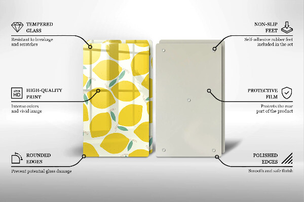 Protection plaque induction Citrons de dessin animé