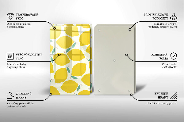 Protection plaque induction Citrons de dessin animé